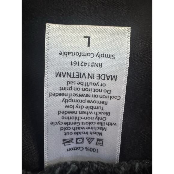 LuLaRoe Supply Size Large Hooded Jacket Canvas Floral Black Open Cardigan #5146 - Picture 14 of 14